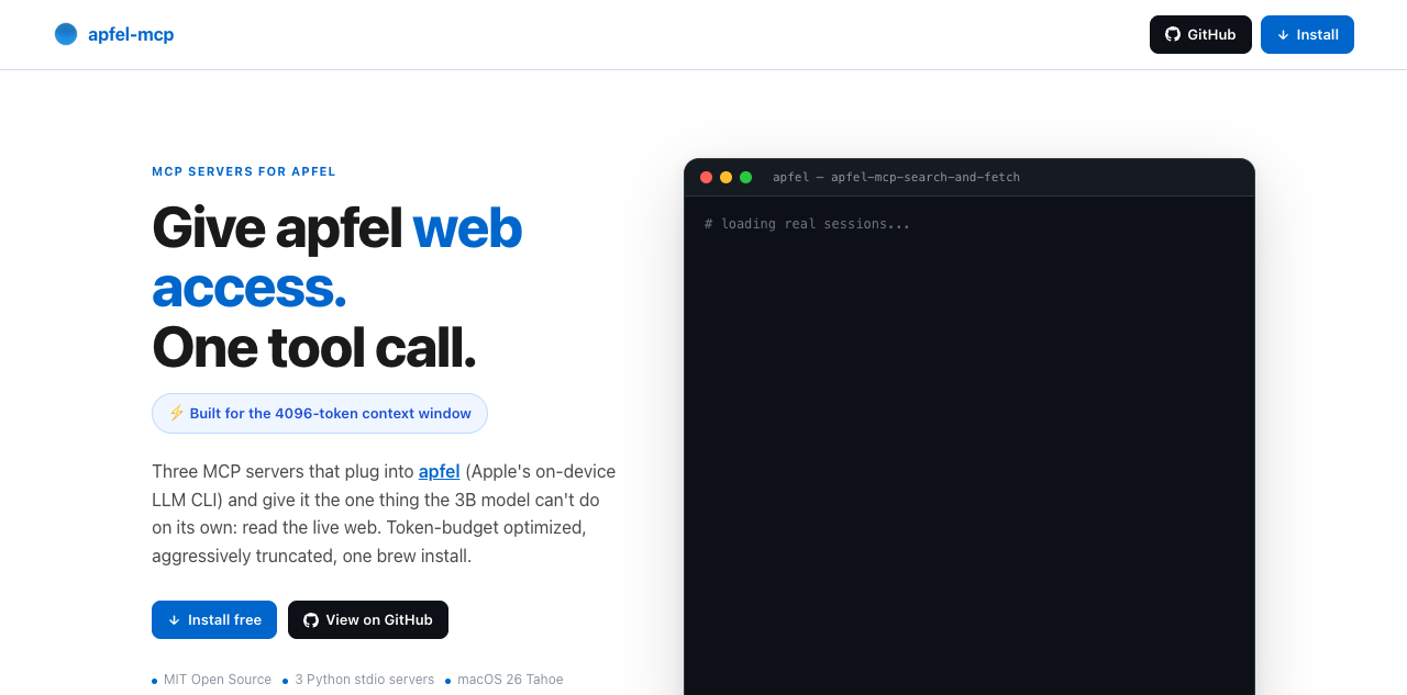 apfel-mcp - MCP servers for apfel